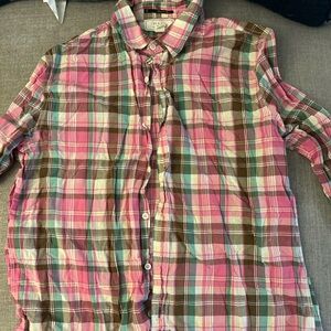 Pink plaid men’s 21 forever button up